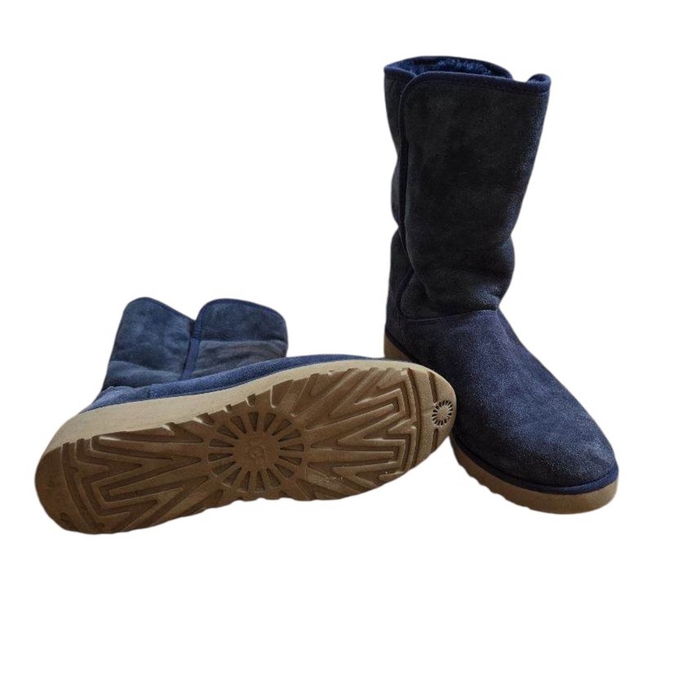 Ugg - Women’s Aime Wedge Classic Boot w/ Shearling Inner- Navy Blue -Size 8.5